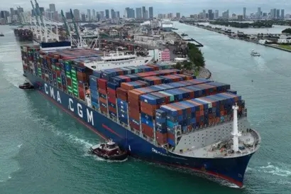 Port Miami welcomes the CMA-CGM Osiris, the largest container ship to call Miami